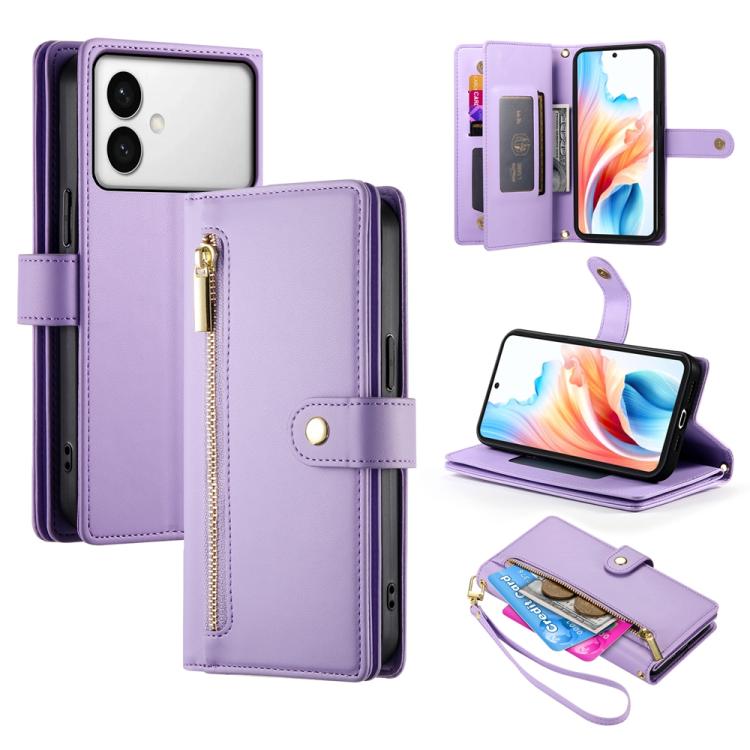Custodia per cellulare in pelle con nove scomparti per carte e cerniera, For Galaxy S26 FE 5G, For Samsung Galaxy S26+ 5G, For Samsung Galaxy S26 Edge 5G, For Samsung Galaxy S26 Ultra 5G