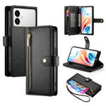 Custodia per cellulare in pelle con nove scomparti per carte e cerniera, For Galaxy S26 FE 5G, For Samsung Galaxy S26+ 5G, For Samsung Galaxy S26 Edge 5G, For Samsung Galaxy S26 Ultra 5G