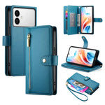 Custodia per cellulare in pelle con nove scomparti per carte e cerniera, For Galaxy S26 FE 5G, For Samsung Galaxy S26+ 5G, For Samsung Galaxy S26 Edge 5G, For Samsung Galaxy S26 Ultra 5G