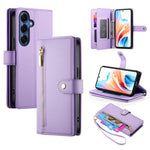Custodia per cellulare in pelle con nove scomparti per carte e cerniera, For Galaxy S26 FE 5G, For Samsung Galaxy S26+ 5G, For Samsung Galaxy S26 Edge 5G, For Samsung Galaxy S26 Ultra 5G