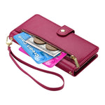 Custodia per cellulare in pelle con nove scomparti per carte e cerniera, For Samsung Galaxy S26 5G, For Samsung Galaxy S25 FE 5G, For Samsung Galaxy S25 Edge 5G, For Samsung Galaxy S24 FE 5G