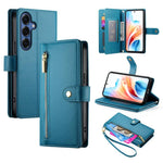 Custodia per cellulare in pelle con nove scomparti per carte e cerniera, For Samsung Galaxy S26 5G, For Samsung Galaxy S25 FE 5G, For Samsung Galaxy S25 Edge 5G, For Samsung Galaxy S24 FE 5G