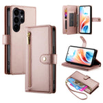 Custodia per cellulare in pelle con nove scomparti per carte e cerniera, For Galaxy S26 FE 5G, For Samsung Galaxy S26+ 5G, For Samsung Galaxy S26 Edge 5G, For Samsung Galaxy S26 Ultra 5G