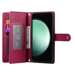 Custodia per cellulare in pelle con nove scomparti per carte e cerniera, For Galaxy S26 FE 5G, For Samsung Galaxy S26+ 5G, For Samsung Galaxy S26 Edge 5G, For Samsung Galaxy S26 Ultra 5G