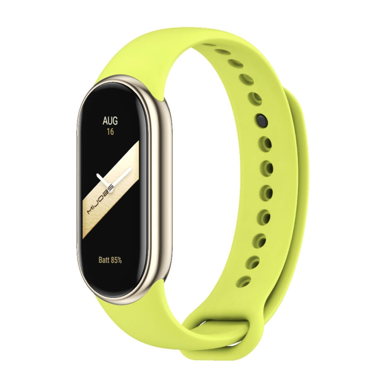 MIJOBS Cinturino per orologio in silicone tinta unita con fibbia in metallo, For Xiaomi Smart Band 9 / 8