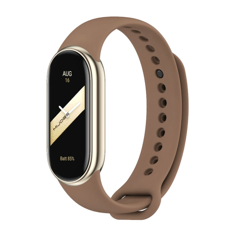 MIJOBS Cinturino per orologio in silicone tinta unita con fibbia in metallo, For Xiaomi Smart Band 9 / 8