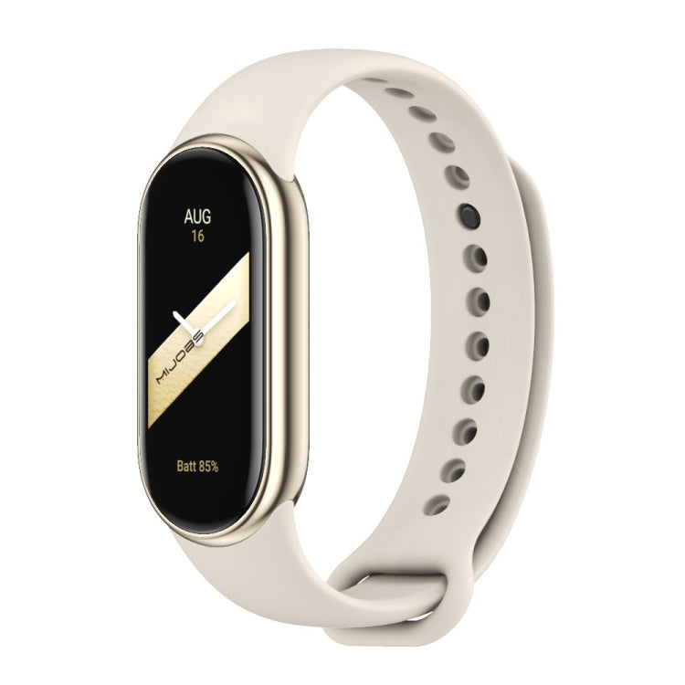 MIJOBS Cinturino per orologio in silicone tinta unita con fibbia in metallo, For Xiaomi Smart Band 9 / 8