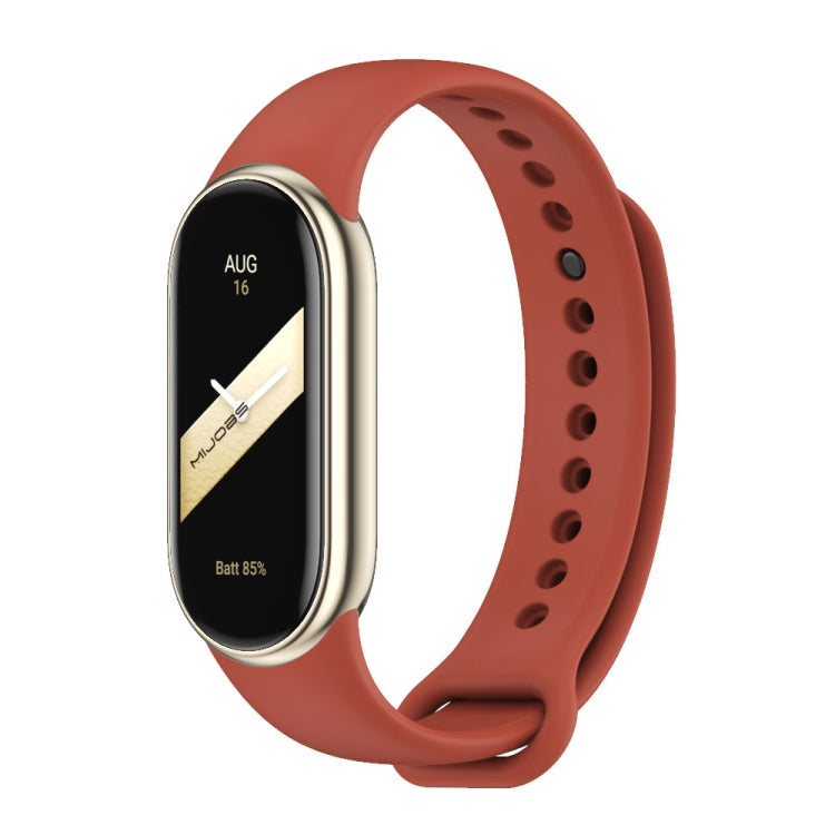 MIJOBS Cinturino per orologio in silicone tinta unita con fibbia in metallo, For Xiaomi Smart Band 9 / 8