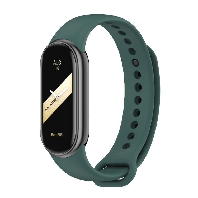 MIJOBS Cinturino per orologio in silicone tinta unita con fibbia in metallo, For Xiaomi Smart Band 9 / 8
