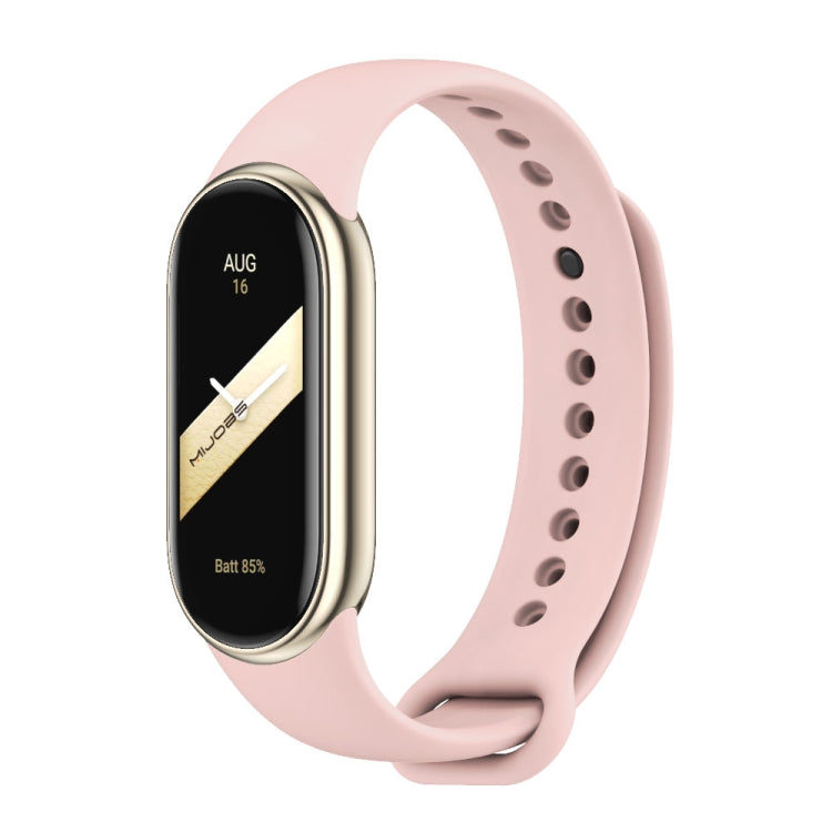 MIJOBS Cinturino per orologio in silicone tinta unita con fibbia in metallo, For Xiaomi Smart Band 9 / 8