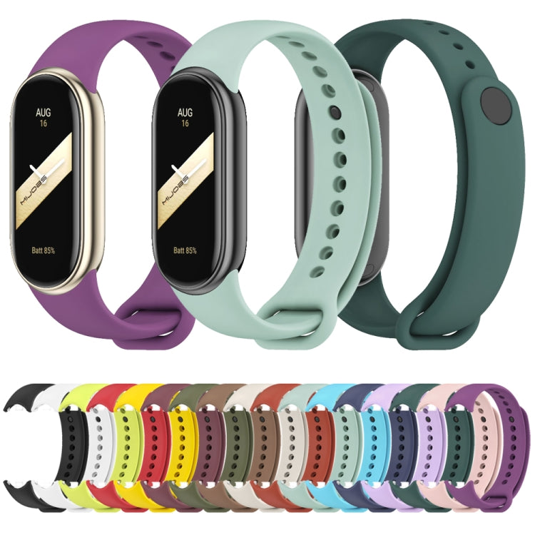 MIJOBS Cinturino per orologio in silicone tinta unita con fibbia in metallo, For Xiaomi Smart Band 9 / 8