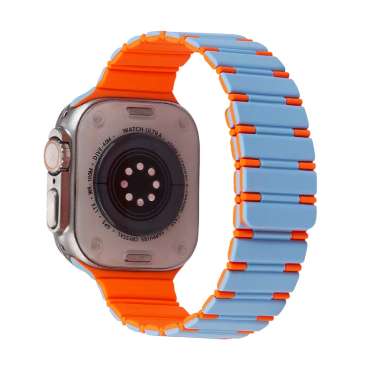Cinturino magnetico in silicone bicolore, For Apple Watch Ultra 2 49mm, For Apple Watch Series 9 45mm