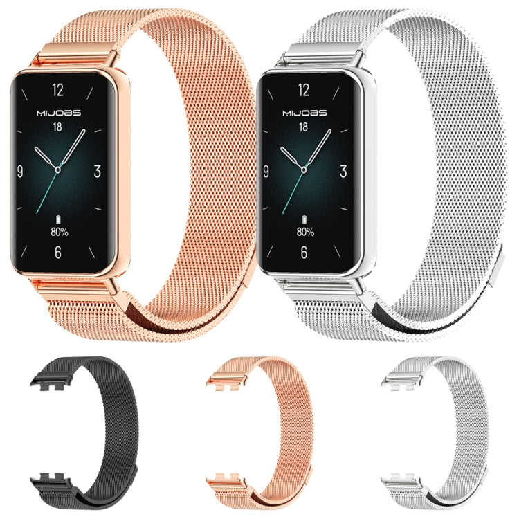 MIJOBS Milan Cinturino magnetico in acciaio inossidabile, For Honor Band 10 / 9