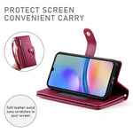 Portafoglio con cerniera e nove scomparti per carte di credito, custodia in pelle per telefono, For Samsung Galaxy A05s, For Samsung Galaxy A24 4G, For Samsung Galaxy A23 5G / 4G, For Samsung Galaxy A14 5G / 4G