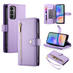 Portafoglio con cerniera e nove scomparti per carte di credito, custodia in pelle per telefono, For Samsung Galaxy A05s, For Samsung Galaxy A24 4G, For Samsung Galaxy A23 5G / 4G, For Samsung Galaxy A14 5G / 4G