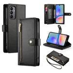 Portafoglio con cerniera e nove scomparti per carte di credito, custodia in pelle per telefono, For Samsung Galaxy A05s, For Samsung Galaxy A24 4G, For Samsung Galaxy A23 5G / 4G, For Samsung Galaxy A14 5G / 4G