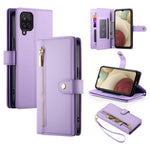 Portafoglio con cerniera e nove scomparti per carte di credito, custodia in pelle per telefono, For Samsung Galaxy A22 4G, For Samsung Galaxy A32 4G, For Samsung Galaxy A72 5G / 4G, For Samsung Galaxy A12 / M12