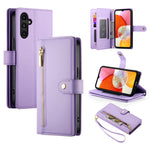 Portafoglio con cerniera e nove scomparti per carte di credito, custodia in pelle per telefono, For Samsung Galaxy A05s, For Samsung Galaxy A24 4G, For Samsung Galaxy A23 5G / 4G, For Samsung Galaxy A14 5G / 4G