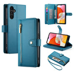 Portafoglio con cerniera e nove scomparti per carte di credito, custodia in pelle per telefono, For Samsung Galaxy A05s, For Samsung Galaxy A24 4G, For Samsung Galaxy A23 5G / 4G, For Samsung Galaxy A14 5G / 4G