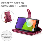 Portafoglio con cerniera e nove scomparti per carte di credito, custodia in pelle per telefono, For Samsung Galaxy A22 4G, For Samsung Galaxy A32 4G, For Samsung Galaxy A72 5G / 4G, For Samsung Galaxy A12 / M12