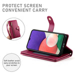 Portafoglio con cerniera e nove scomparti per carte di credito, custodia in pelle per telefono, For Samsung Galaxy A22 5G / F42 5G, For Samsung Galaxy A53 5G, For Samsung Galaxy A73 5G, For Samsung Galaxy A52 5G / 4G / A52s