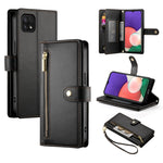 Portafoglio con cerniera e nove scomparti per carte di credito, custodia in pelle per telefono, For Samsung Galaxy A22 5G / F42 5G, For Samsung Galaxy A53 5G, For Samsung Galaxy A73 5G, For Samsung Galaxy A52 5G / 4G / A52s