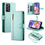 Portafoglio con cerniera e nove scomparti per carte di credito, custodia in pelle per telefono, For Samsung Galaxy A05s, For Samsung Galaxy A24 4G, For Samsung Galaxy A23 5G / 4G, For Samsung Galaxy A14 5G / 4G