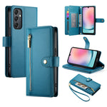 Portafoglio con cerniera e nove scomparti per carte di credito, custodia in pelle per telefono, For Samsung Galaxy A05s, For Samsung Galaxy A24 4G, For Samsung Galaxy A23 5G / 4G, For Samsung Galaxy A14 5G / 4G