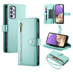 Portafoglio con cerniera e nove scomparti per carte di credito, custodia in pelle per telefono, For Samsung Galaxy A32 5G, For Samsung Galaxy A71 4G, For Samsung Galaxy A51 4G / M40s