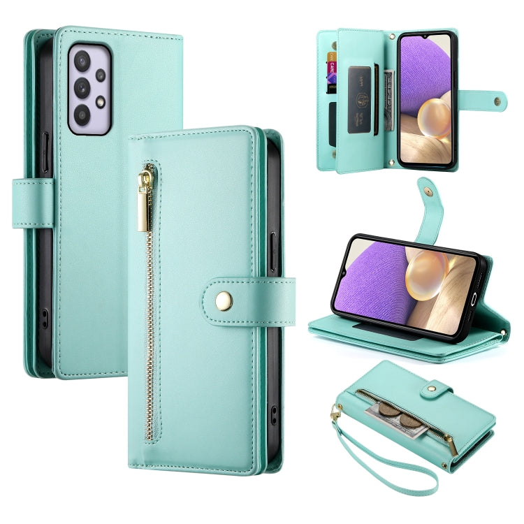 Portafoglio con cerniera e nove scomparti per carte di credito, custodia in pelle per telefono, For Samsung Galaxy A32 5G, For Samsung Galaxy A71 4G, For Samsung Galaxy A51 4G / M40s