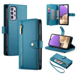 Portafoglio con cerniera e nove scomparti per carte di credito, custodia in pelle per telefono, For Samsung Galaxy A32 5G, For Samsung Galaxy A71 4G, For Samsung Galaxy A51 4G / M40s
