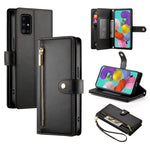 Portafoglio con cerniera e nove scomparti per carte di credito, custodia in pelle per telefono, For Samsung Galaxy A32 5G, For Samsung Galaxy A71 4G, For Samsung Galaxy A51 4G / M40s