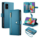 Portafoglio con cerniera e nove scomparti per carte di credito, custodia in pelle per telefono, For Samsung Galaxy A32 5G, For Samsung Galaxy A71 4G, For Samsung Galaxy A51 4G / M40s