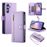 Portafoglio con cerniera e nove scomparti per carte di credito, custodia in pelle per telefono, For Samsung Galaxy A34 5G, For Samsung Galaxy A54 5G, For Samsung Galaxy A13 5G / 4G, For Samsung Galaxy A04s / A04 / M13