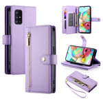 Portafoglio con cerniera e nove scomparti per carte di credito, custodia in pelle per telefono, For Samsung Galaxy A32 5G, For Samsung Galaxy A71 4G, For Samsung Galaxy A51 4G / M40s