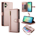 Portafoglio con cerniera e nove scomparti per carte di credito, custodia in pelle per telefono, For Samsung Galaxy A06 / A07 4G, For Samsung Galaxy A36, For Samsung Galaxy A16, For Samsung Galaxy A25