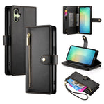 Portafoglio con cerniera e nove scomparti per carte di credito, custodia in pelle per telefono, For Samsung Galaxy A06 / A07 4G, For Samsung Galaxy A36, For Samsung Galaxy A16, For Samsung Galaxy A25
