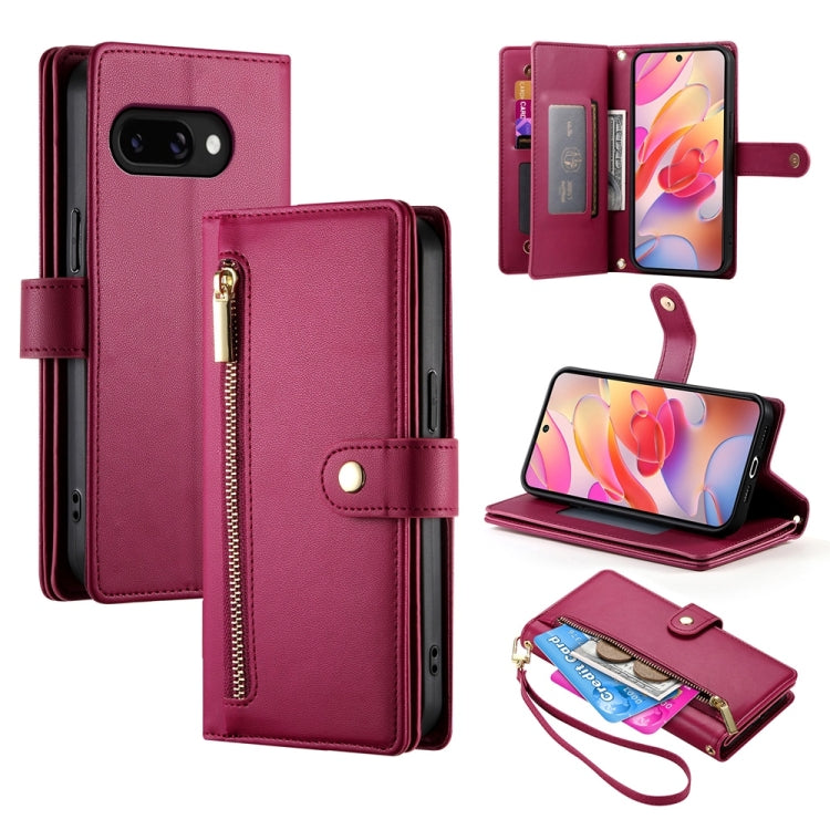 Portafoglio con cerniera e nove scomparti per carte di credito, custodia in pelle per telefono, For Samsung Galaxy A57 5G, For Samsung Galaxy A37 5G, For Galaxy A27 5G, For Samsung Galaxy A26 5G / A16 / A17 4G