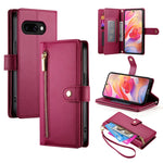 Portafoglio con cerniera e nove scomparti per carte di credito, custodia in pelle per telefono, For Samsung Galaxy A06 / A07 4G, For Samsung Galaxy A36, For Samsung Galaxy A16, For Samsung Galaxy A25