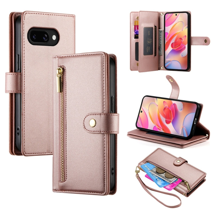 Portafoglio con cerniera e nove scomparti per carte di credito, custodia in pelle per telefono, For Samsung Galaxy A06 / A07 4G, For Samsung Galaxy A36, For Samsung Galaxy A16, For Samsung Galaxy A25