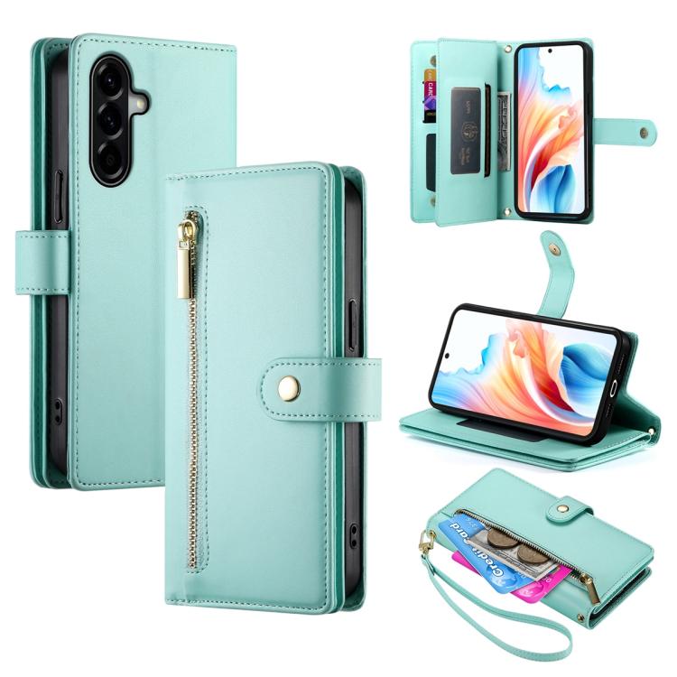 Portafoglio con cerniera e nove scomparti per carte di credito, custodia in pelle per telefono, For Samsung Galaxy A57 5G, For Samsung Galaxy A37 5G, For Galaxy A27 5G, For Samsung Galaxy A26 5G / A16 / A17 4G