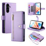 Portafoglio con cerniera e nove scomparti per carte di credito, custodia in pelle per telefono, For Samsung Galaxy A57 5G, For Samsung Galaxy A37 5G, For Galaxy A27 5G, For Samsung Galaxy A26 5G / A16 / A17 4G