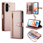 Portafoglio con cerniera e nove scomparti per carte di credito, custodia in pelle per telefono, For Samsung Galaxy A57 5G, For Samsung Galaxy A37 5G, For Galaxy A27 5G, For Samsung Galaxy A26 5G / A16 / A17 4G