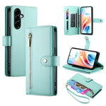 Portafoglio con cerniera e nove scomparti per carte di credito, custodia in pelle per telefono, For Samsung Galaxy A57 5G, For Samsung Galaxy A37 5G, For Galaxy A27 5G, For Samsung Galaxy A26 5G / A16 / A17 4G