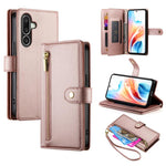 Portafoglio con cerniera e nove scomparti per carte di credito, custodia in pelle per telefono, For Samsung Galaxy A57 5G, For Samsung Galaxy A37 5G, For Galaxy A27 5G, For Samsung Galaxy A26 5G / A16 / A17 4G