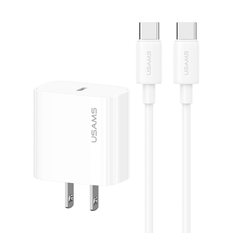 Set caricabatterie rapido USAMS 20W USB-C e 8 Pin