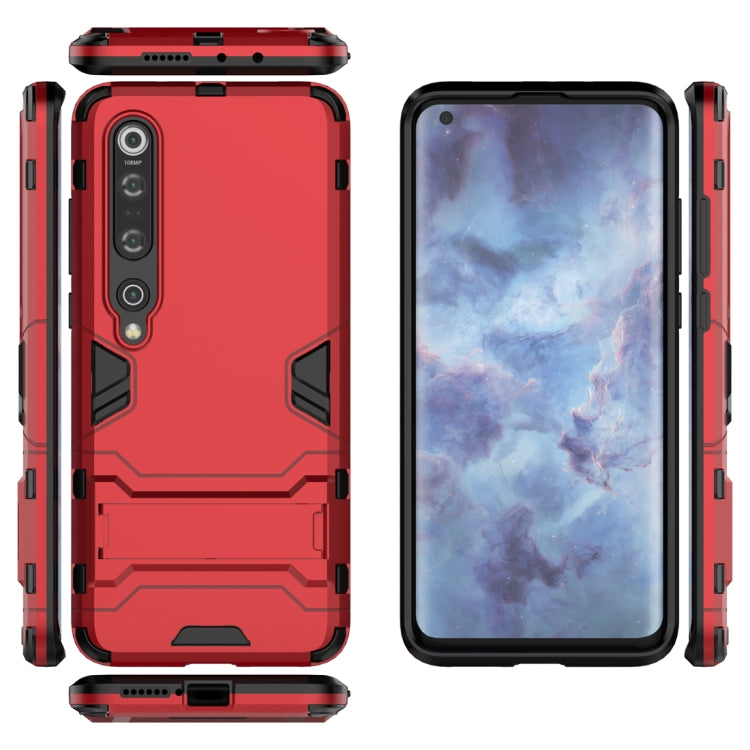 Per Xiaomi Mi 10 Pro 5G PC + Custodia protettiva anticaduta in TPU con supporto invisibile