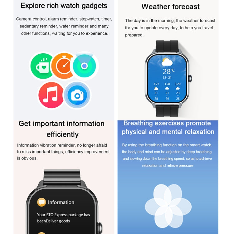 D8 Pro 2.01 pollici 2 in 1 Bluetooth Auricolare Cinturino in acciaio Smart Watch, Supporto NFC con Cover