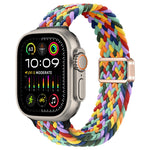Cinturino per orologio sottile in nylon intrecciato con fibbia magnetica, For Apple Watch Ultra 2 49mm
