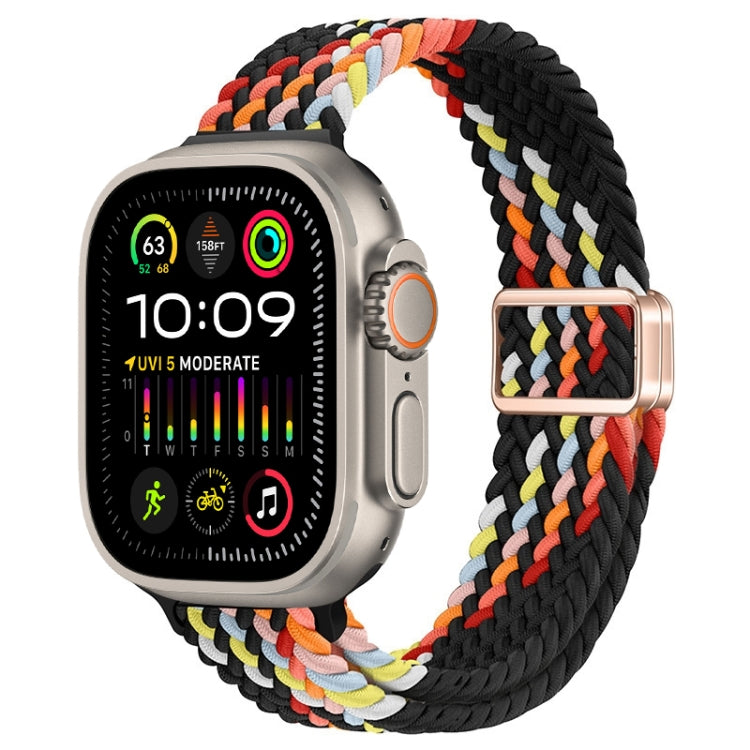Cinturino per orologio sottile in nylon intrecciato con fibbia magnetica, For Apple Watch Ultra 2 49mm